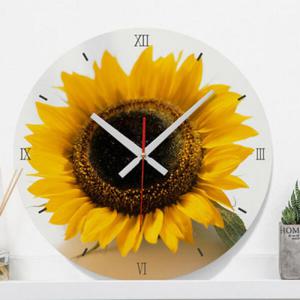 아트박스/꾸밈 ce668-풍수재물의해바라기꽃_인테리어벽시계
