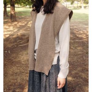 [앞머리]캐시미어 울혼방 니트 케이프 숄n1107