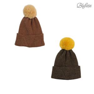 [블루피오레] 사선라인 방울 비니 모자 BFH660