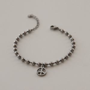 제이로렌 B0870 피스펜던트 써지컬스틸 볼체인 팔찌