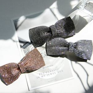 제이로렌 9H0046 크리스탈 포인트 리본 헤어 자동핀