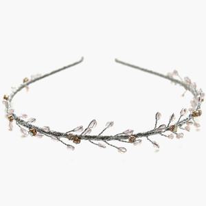 제이로렌 H0240 핑크오팔 크리스탈 헤어밴드