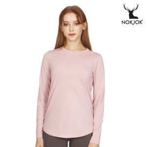 녹족 요가복 필라테스복 케이트 긴팔티 피치핑크