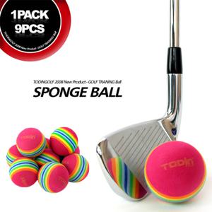 레인보우 스폰지볼9개(실내어프로치 연습용)