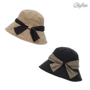 [블루피오레] 린넨 사이드 리본 버킷햇 모자 BFH677