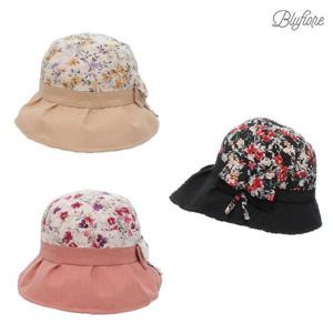 [블루피오레] 단아 플라워 패턴 벙거지 모자 BFH701