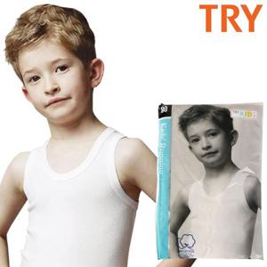 트라이 남아 아동 유아 순면 면100%  민소매 나시 런닝