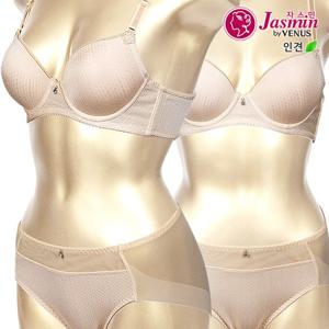 [비너스 자스민] 인견 쿨 와이어 몰드 브라팬티세트 jbp1250