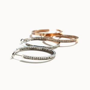 제이로렌 0M02415 써지컬스틸 큐빅 링귀걸이