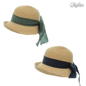 [블루피오레] 뒷리본 라피아 숏챙 버킷햇 모자 BFH819