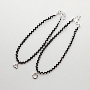 제이로렌 0A0611 순은 실버 지그재그 매듭실발찌