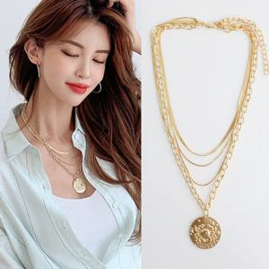 [나크21] 포라인 코인 팬던트 체인 네클레스 NK02-A-8 /빅사이즈