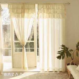 캉캉 프릴 광목 가리개 커튼(긴창형/150x230)1장+끈