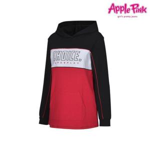 [애플핑크]절개 포인트 롱 후드티 (APK8O565GSB)