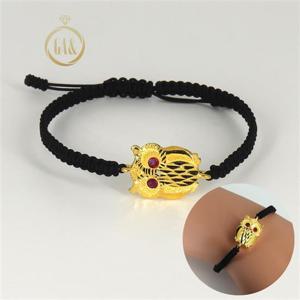 [가앤] 24k순금 부엉이 매듭 끈 팔찌 3.75g