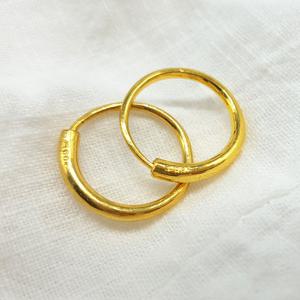 [가앤] 24k순금 기본 링귀걸이 심플 3.75g