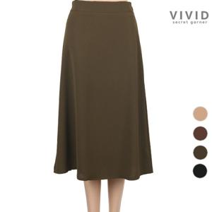 [비비드 시크릿가너][VIVID SG] 솔리드 베이직 롱 스커트 VS0320