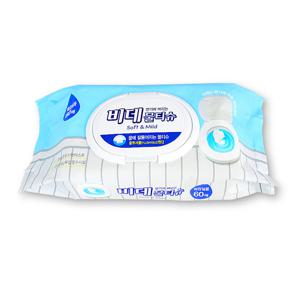 비데물티슈(60매 캡형) 화장실용 물에녹는 변기에버리는 휴대용
