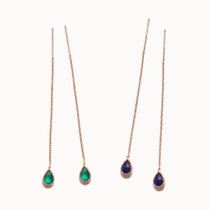 제이로렌 05M01989 라피스라줄리 그린오닉스 롱귀걸이