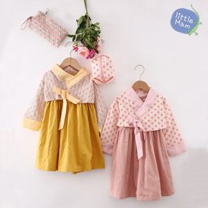 [리틀맘]유아 플라워 한복 원피스