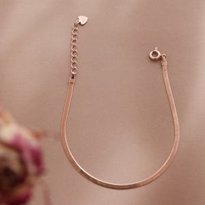 제이로렌 02B0894 로즈골드 뱀줄 실버팔찌