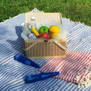 고르소 캠핑 대나무 라탄 피크닉 멀티 바구니