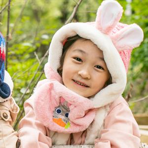 주토피아 캐럿 후드워머/목도리/털모자/유아/아동/아기/여아