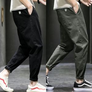 SHJ 배기팬츠 면바지 롤업 남성슬랙스 캐주얼바지 밴딩