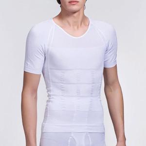 SHJ 남성용보정속옷 강력 똥배 압박 라운드 반팔 티셔츠