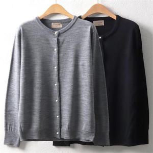 [강물처럼]빅사이즈 라운드 펄 가디건 RM4278 진주 버튼 봄 가을