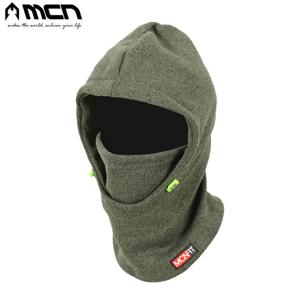 MCN 기모후드마스크 카키 바라클라바 방한모자 넥워머
