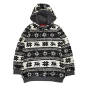 [에스크 주니어]여아 자가드 롱 후드 티셔츠-여아(JS4MTHA05FL_BK)