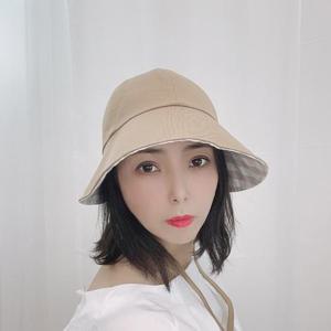 [블루피오레] 안감체크 양면 보닛 모자 BFH971