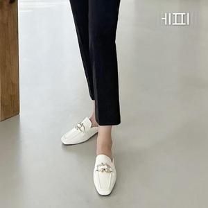 [에피소드블랑] 여성 버클 레더 플랫 뮬 블로퍼 1.5cm