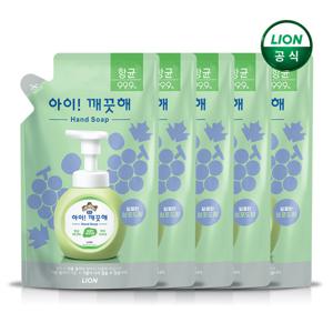 아이깨끗해 청포도향 200ml 리필x5개