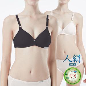 시원한 인견 베이직 노와이어 몰드 브라 여름 빅사이즈 HBR-3113