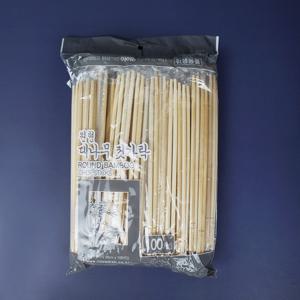 아이존 일회용 대나무 젓가락 원형 20cm 100개입 업소용