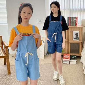 [제니]제니 JN 헤지 청 멜빵 반바지 여름 여아 주니어 데님 점프수트