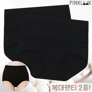 [핑크룩] 뱃살보정 순면 똥배 커버업 복대여성팬티2종/블랙