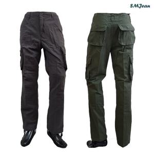 SMJ367 남성 카고바지 기본일자 중년 남자 포켓 바지 일자