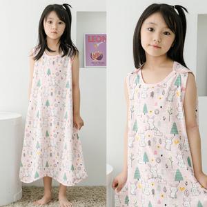 꾸미 슬라브 초등 래빗 여름수면조끼/아동수면조끼