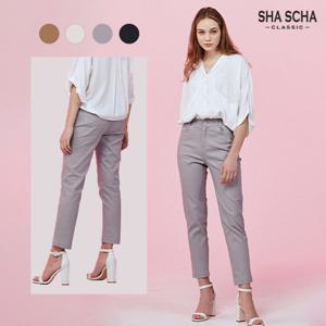 [홈쇼핑인기]샤샤 슬림 릴렉스 코튼팬츠 1종