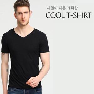 [시스터즈] 남성 여름 티셔츠 냉감 소재 블랙 화이트