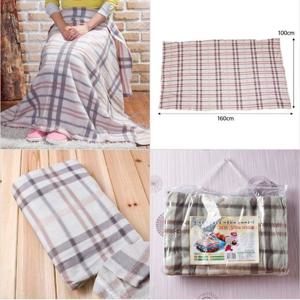 무릎담요 어린이집 학생 캠핑 차량용 포근이 체크 무릎 담요