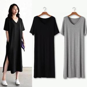 롱 빅사이즈 옆트임 여름 시원한 비치 원피스 2벌세트