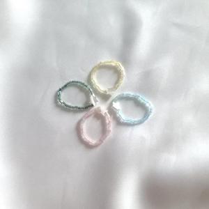 [로즈데이드]  별 자개 막대비즈 비즈반지