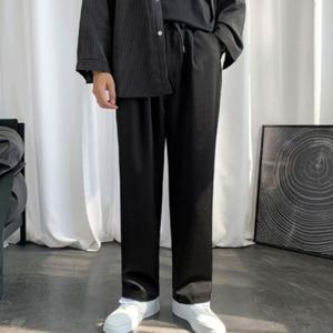 와이드핏 남성슬랙스 와이드팬츠 통바지 허리밴딩 캐주얼팬츠