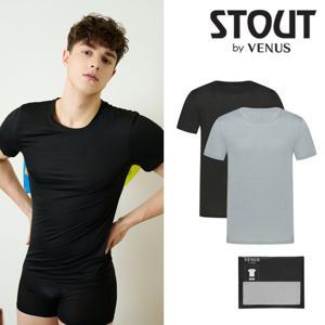[스타우트] 쿨 싱글 스판 남성 반팔 런닝(8MVE002T)
