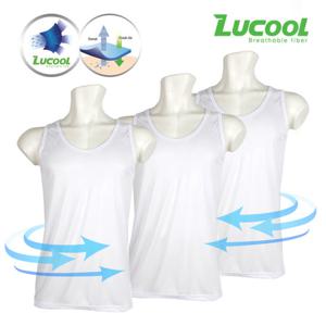 남성 시원한 루쿨 런닝 3매 세트 민소매 셔츠 메리야스 백색