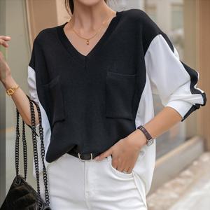 [나크21] (55~88) 반전 언발 블라우스 NK21-T-46 /빅사이즈